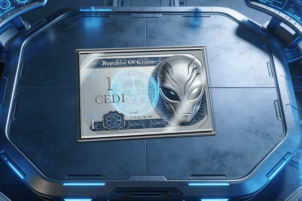 Miniatura: Galactic Supremacy - 5g Silver Foil Coin - 1 Cedis Ghana 2026