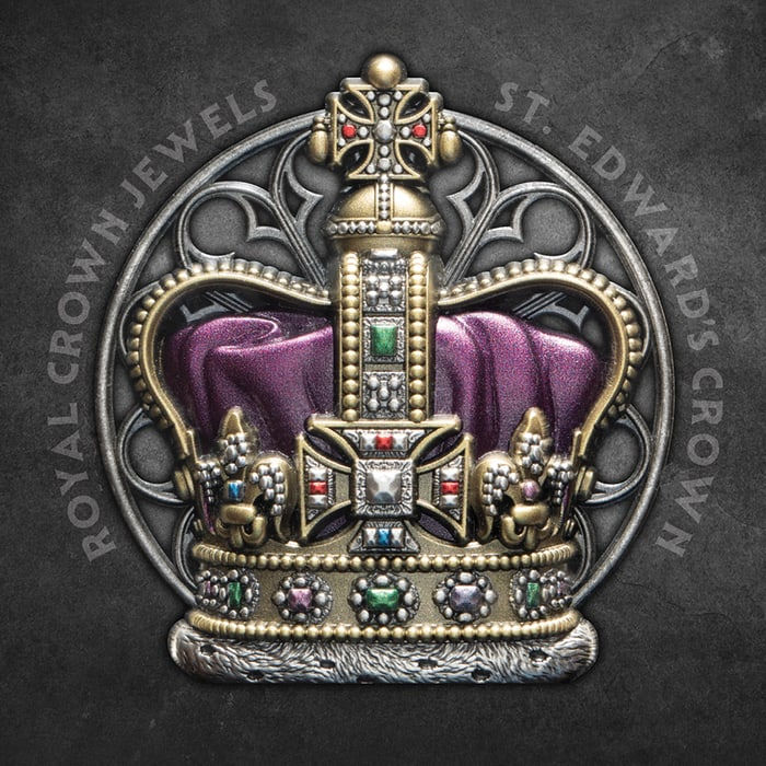 ST EDWARDS CROWN Royal Crown Jewels 2 Oz Silver Coin 5$ Niue 2026
