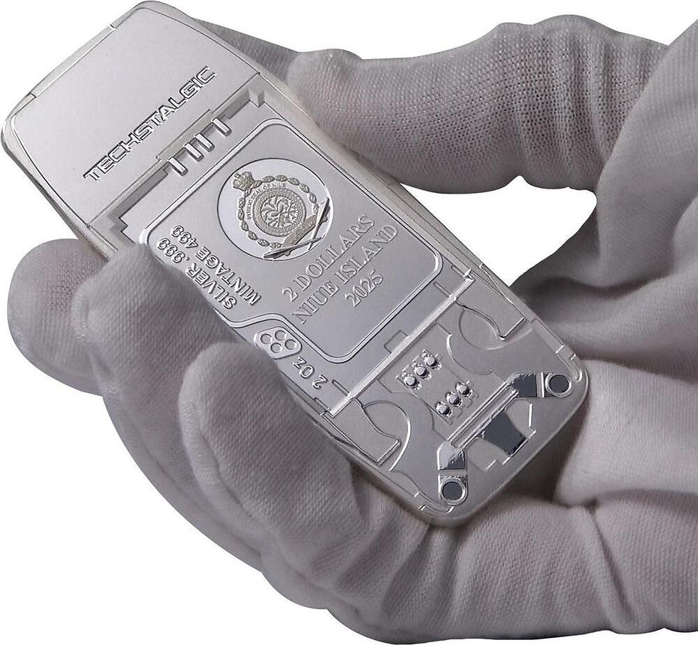 Miniatura: UNBREAKABLE PHONE TechStalgic 2 Oz Silver Coin 2$ Niue 2025