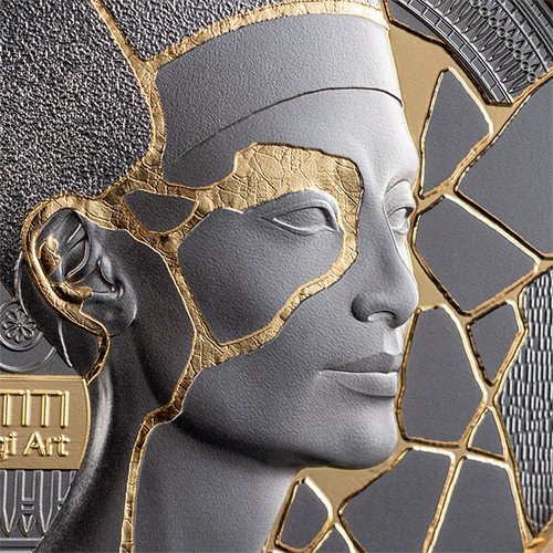 Nefertiti: Kintsugi Art Series 2oz .999 Silver Coin 2000 Francs