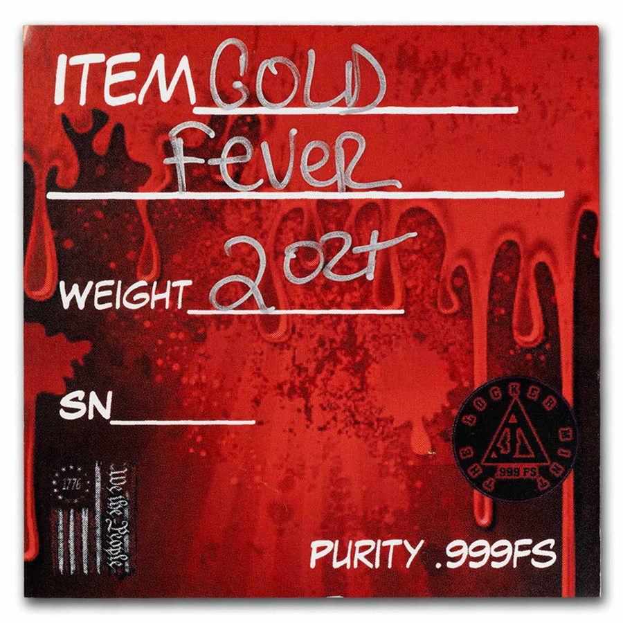 Miniatura: Gold Fever Hand Poured 2 oz Silver Round