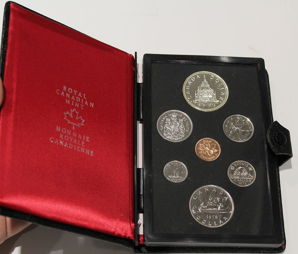 Miniatura: 1976 SPECIMEN DOUBLE DOLLAR SET - LIBRARY OF PARLIAMENT CENTENNIAL