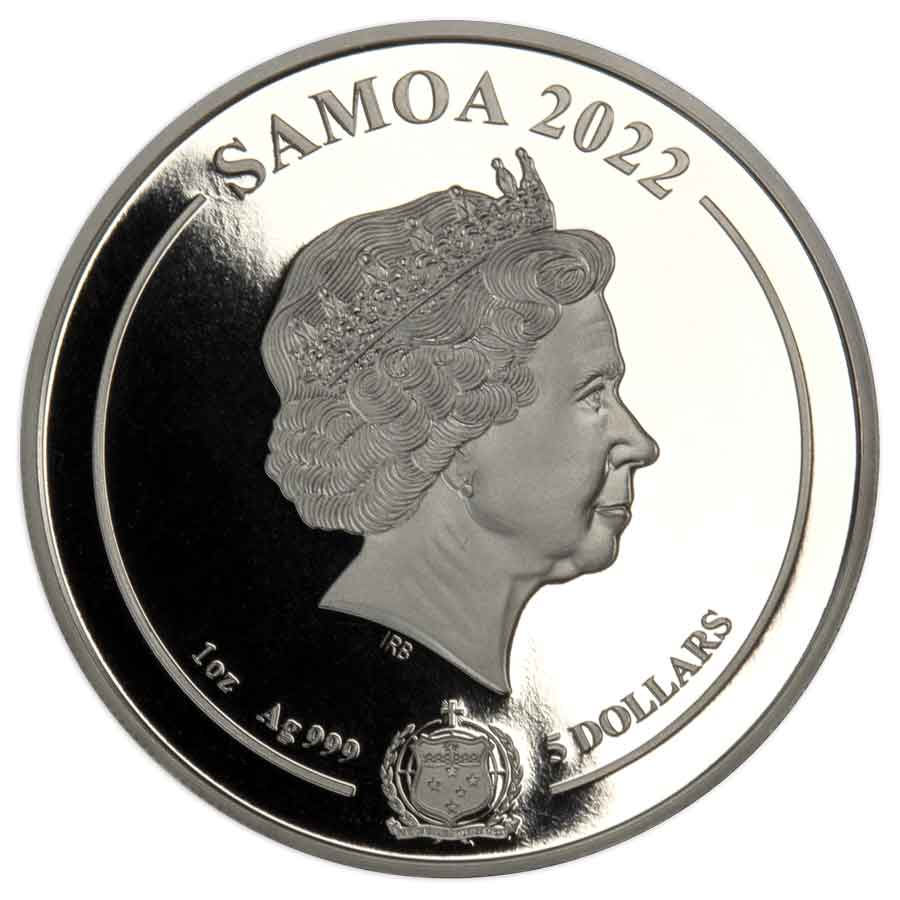 Miniature : 2022 Samoa 1 Ounce Lord of the Rings Black Platinum & 24K Silver Coin