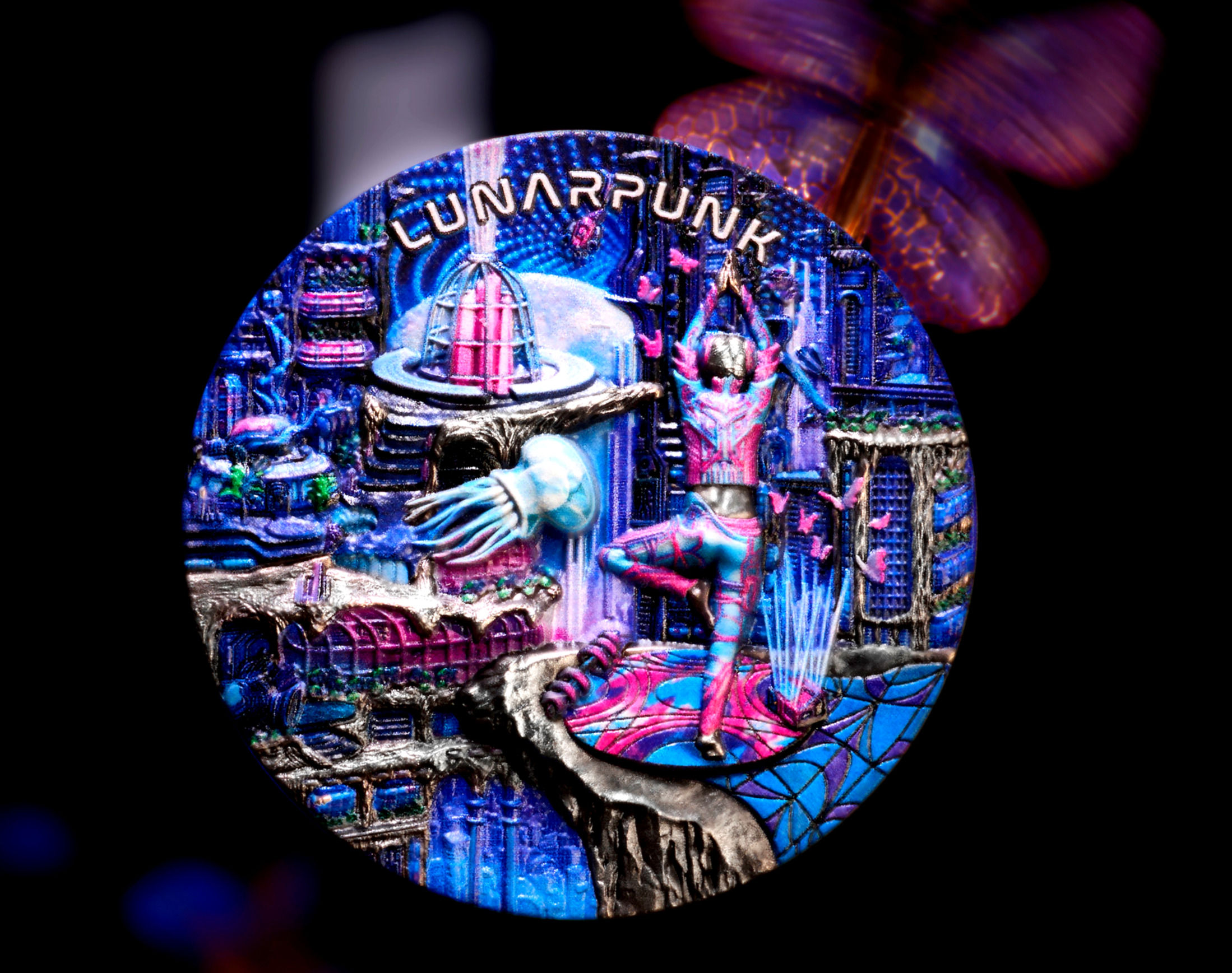 Lunarpunk: The Punk Universe - 2 oz .999 High Relief Silver Coin - 5$ Niue 2025