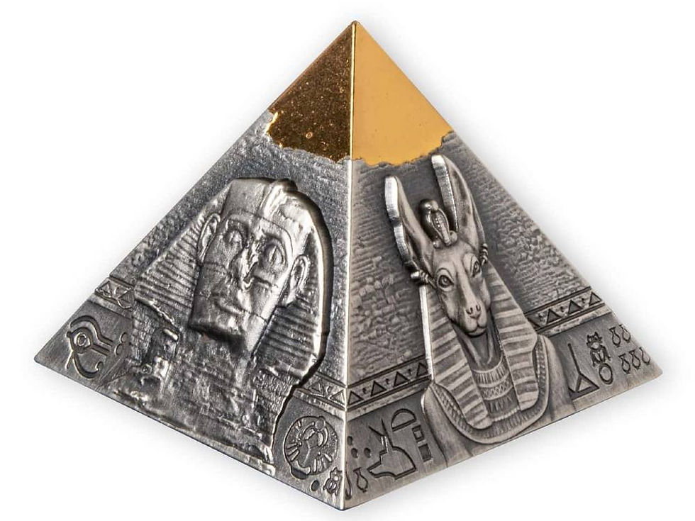 Miniaturbild: PYRAMID OF KHAFRE 5 Oz Silver Coin 250 Francs Djibouti 2021