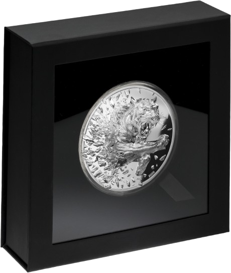 Miniatura: SILVER BURST TIGER Half Kilo 250g 999.9 Silver Coin 5000 Togrog Mongolia 2025