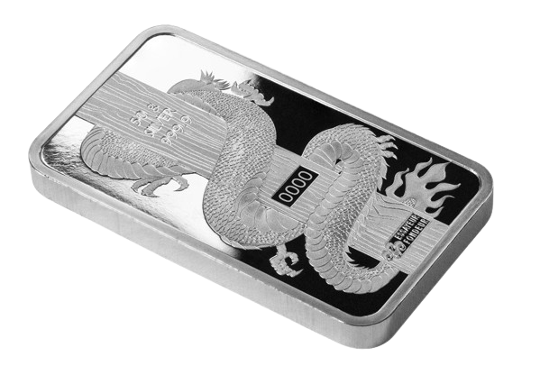 Miniatura: 2024 Pamp Suisse Hologram Dragon 50g 999.9 Silver Bar
