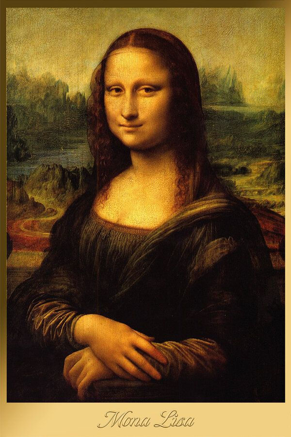 Miniatura: Mona Lisa - 1/10oz Gold Coin in Wooden Frame - 10000 Francs CFA Chad