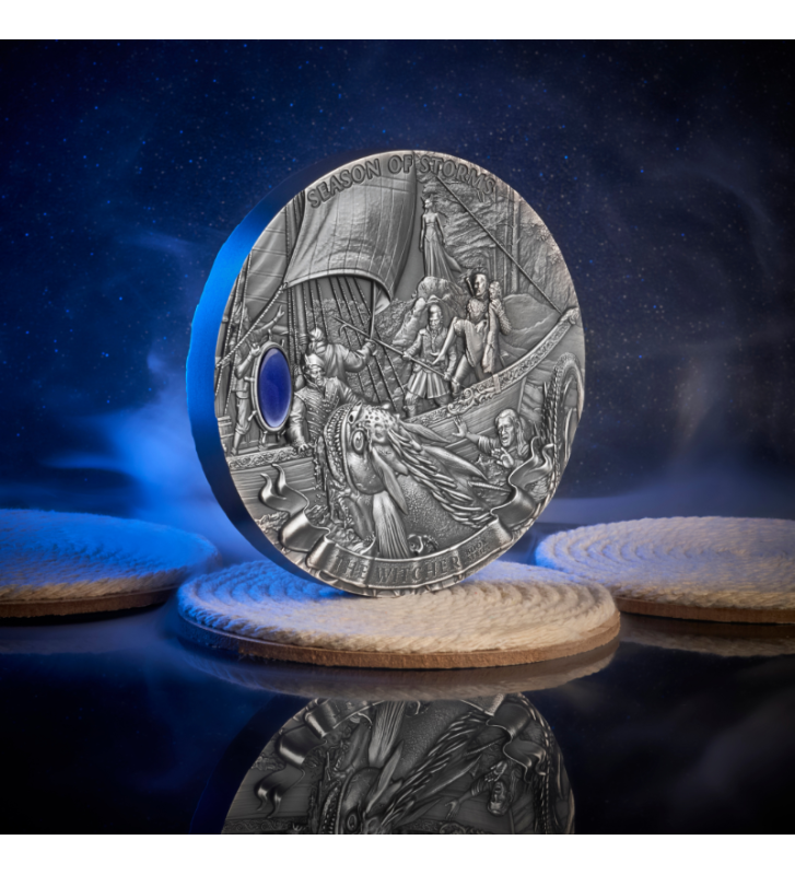 Miniatura: Season of Storms - The Witcher Book Series, 1kg Kilo High Relief Silver 2025