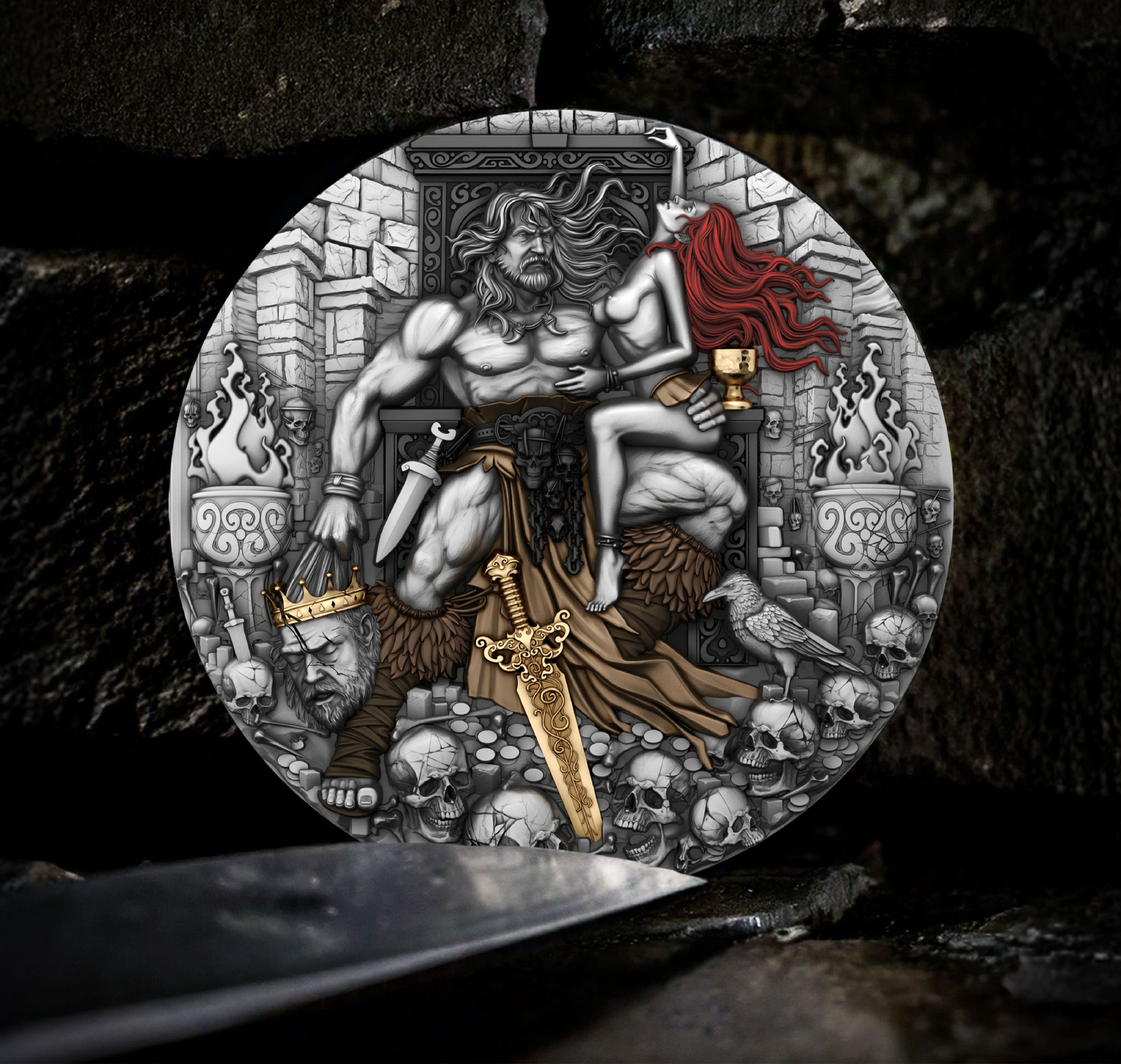 Barbarian King - 2oz .999 Silver in High Relief $5 Niue 2025