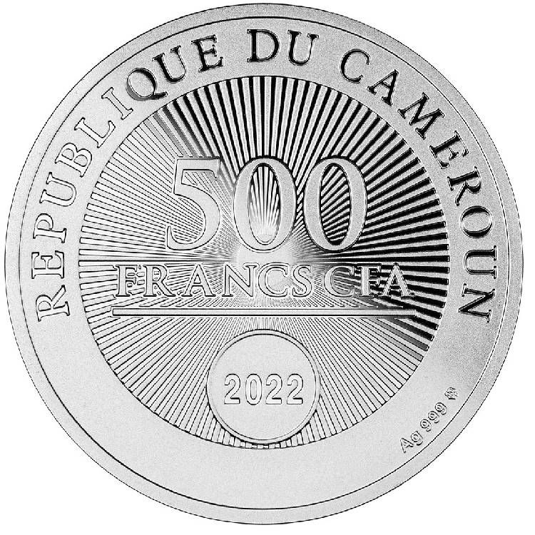 Miniature : LIBERTY LEADING THE PEOPLE Silver Coin Digital Printing 500 Francs Cameroon 2022