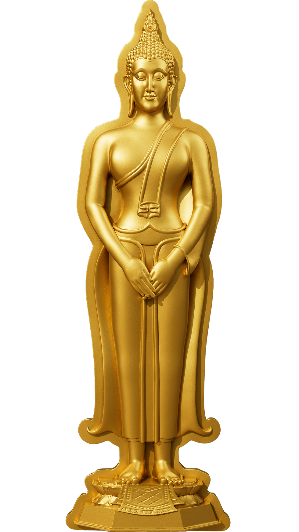 Miniature : Sunday Buddha - The Embodiment of Restraint 1oz Silver Coin 5000 Franc Chad 2024