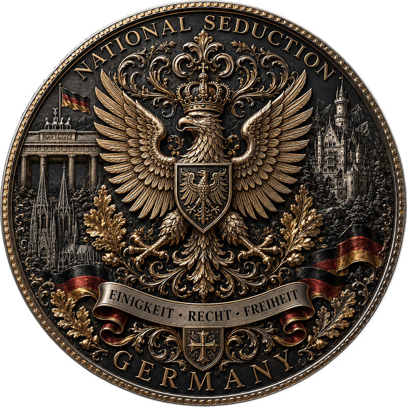 Miniatura: GERMANY Seduction: National Beauties 1 Oz .999 Copper Round Italy 2026