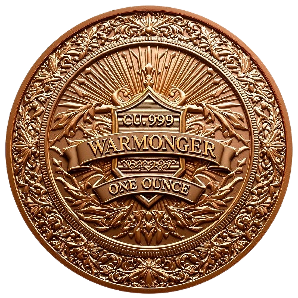 Miniature : Warmonger 1 oz .999 Copper Medal in Capsule
