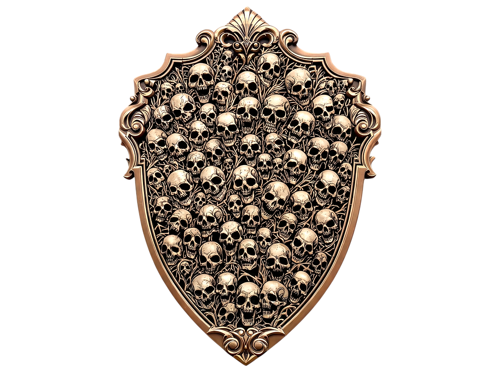 Miniature : SHIELD OF SOULS - 1kg .999 High Relief Copper medal