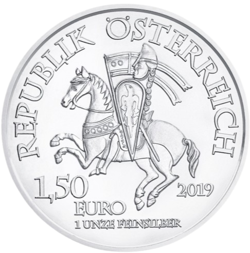 Miniatura: 2019 1 uncja Kolorowana moneta 825. rocznica austriackiego Wiener Neustadt