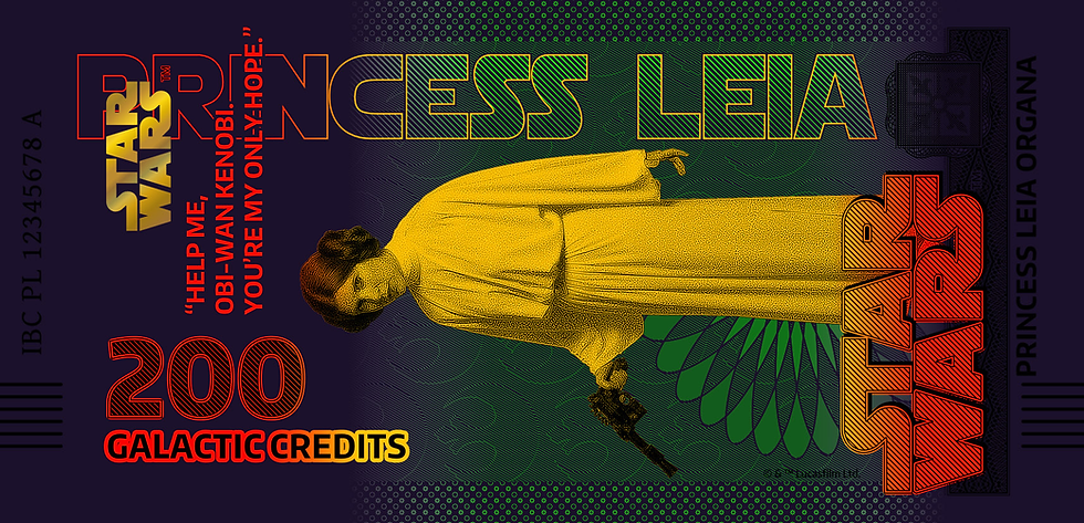 Miniaturbild: Princess Leia: Star Wars Bank Note in Folder 200 Galactic Credits