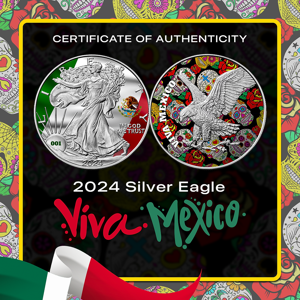 Miniature : 2024 $1 U.S. American Eagle Mexican Pride 1 oz Silver Coin