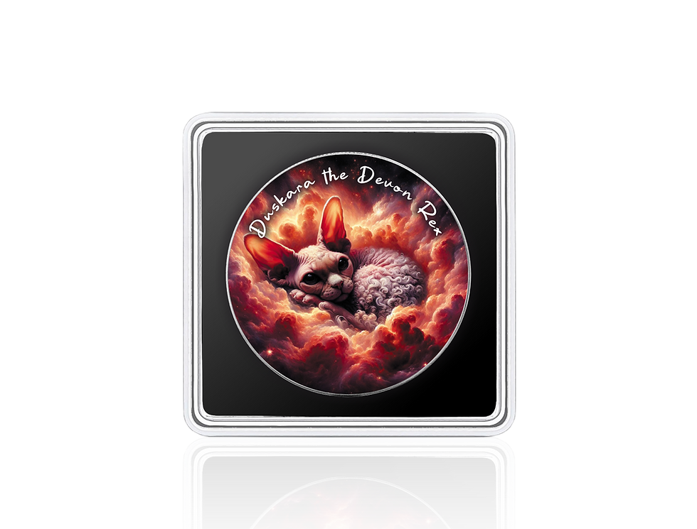 Miniatura: Duskara the Devon Rex - Nebula Cats Series - 1oz .999 Silver Eagle $1 USA 2025