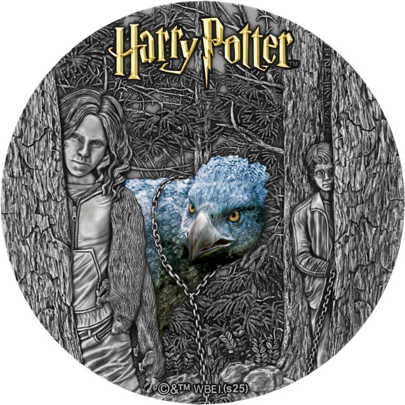 Miniatura: Harry Potter and the Prisoner of Azkaban 2oz Silver High Relief $5 Niue 2024
