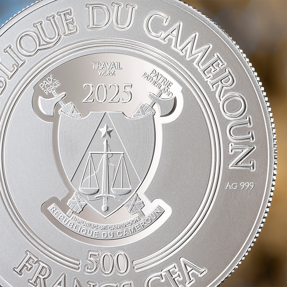 Miniature : Simonetta Vespucci Timeless Beauty Silver Proof Coin 500 Francs Cameroon 2025