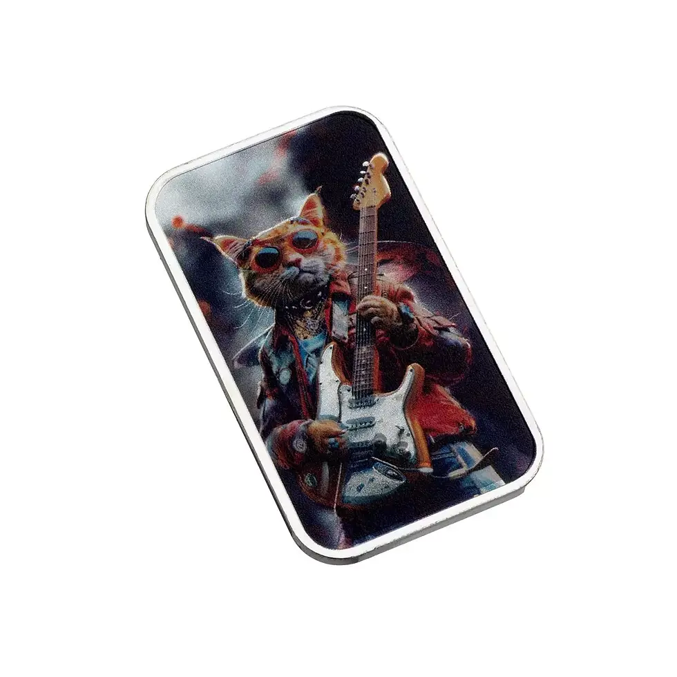 Miniatura: Jimmy - Human Cats - 1 oz .999 Silver Colorized Bar (Limited Edition)