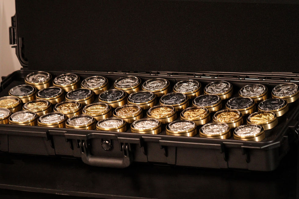 NINE DRAGON Complete set 36 x 5 Oz Silver Coin 18888 Francs Chad 2024