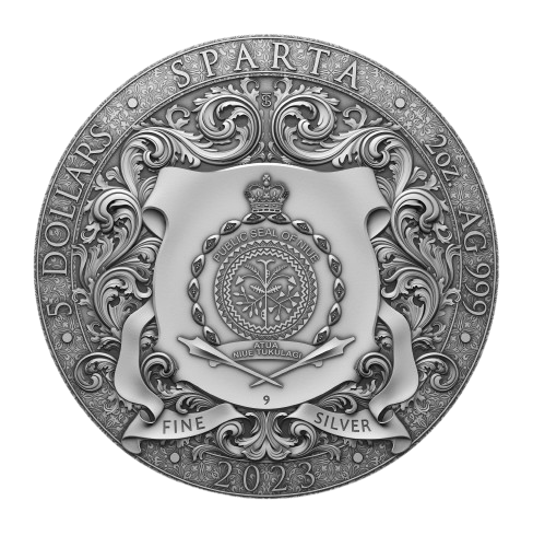 Miniature : SPARTA 2 Oz High Relief Silver Coin 2000 Francs Cameroon 2023
