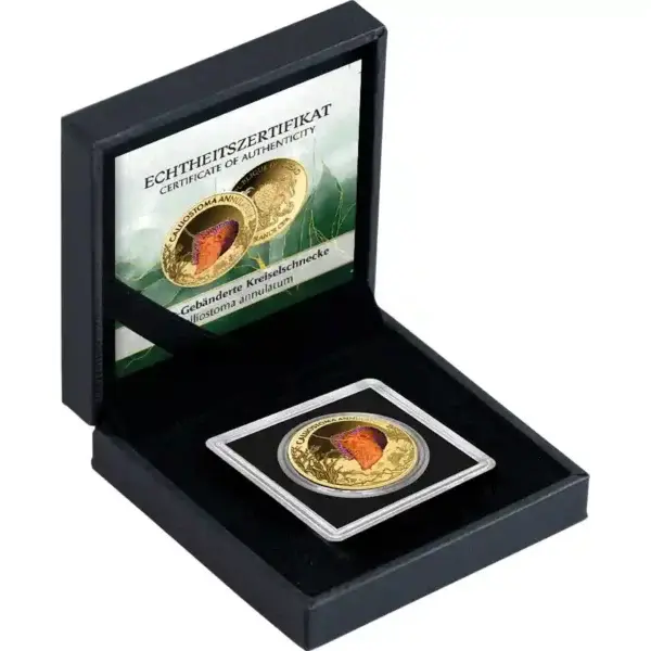 Thumbnail: Violet-Banded Top Snail 1/1000 oz .999 Gold Coin - 3000 Francs Republic of Chad