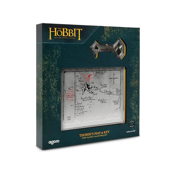 Thumbnail: THE LORD OF THE RINGS: Thorin's Map and Key 3/4 oz Silver Coin + 5g Silver Foil