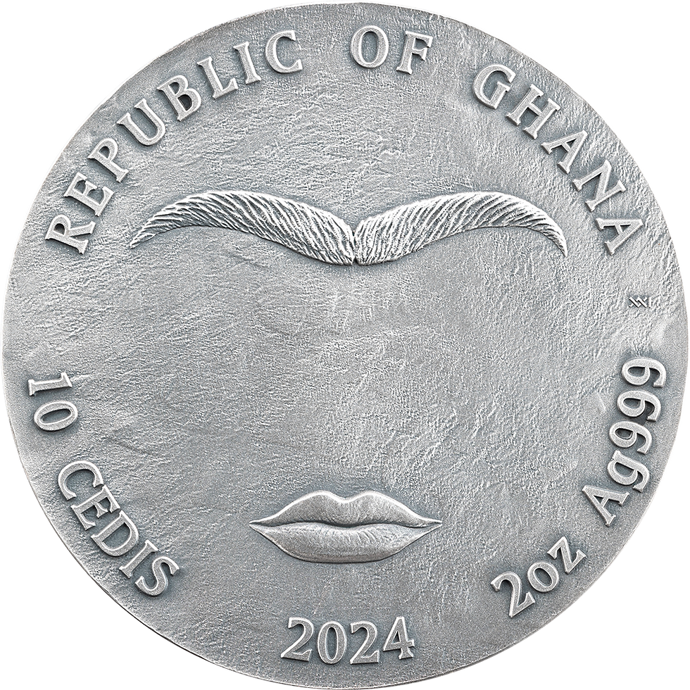 Thumbnail: Frida 2 oz Antique finish Silver Coin 10 Cedis Republic of Ghana 2024