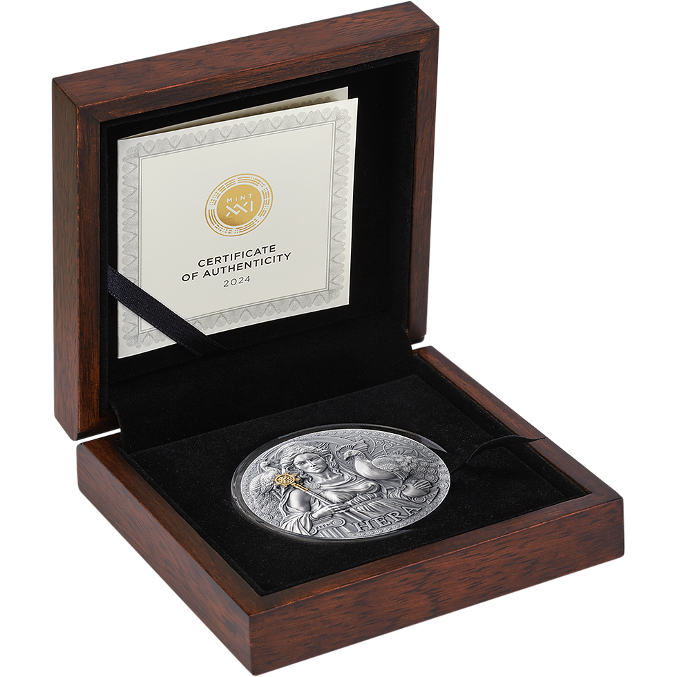 Miniatura: HERA The Great Greek Mythology 3 oz Antique Finish Silver Coin Cameroon 2024