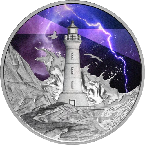 Miniatura: Electric Sky Proof 1 oz .999 Silver Coin $1 Tuvalu 2024