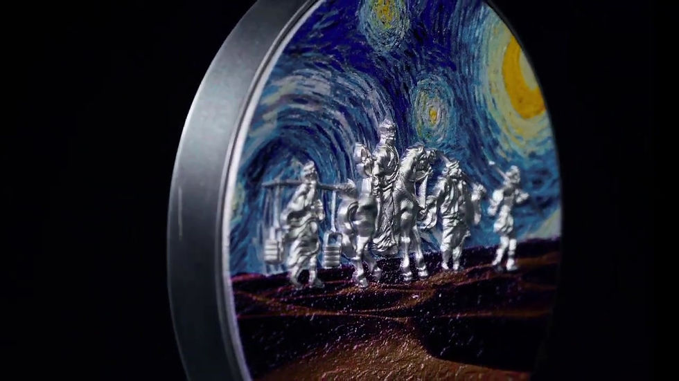 Miniatura: JOURNEY TO THE WEST ON A STARRY NIGHT 2 Oz Silver Coin Chad 2023