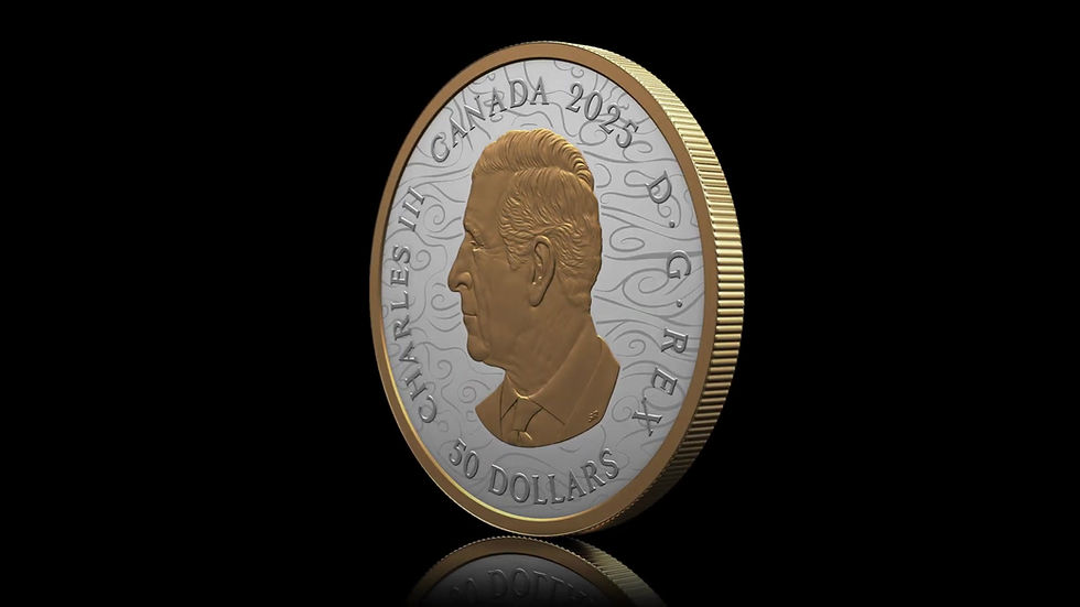 Miniatura: WATER DRAGON 5 Oz Silver Coin 50$ Canada 2025