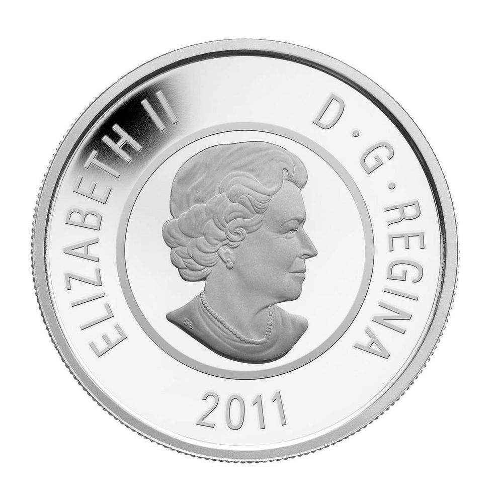 Thumbnail: 2011 $5 Hunter's Moon - Sterling Silver and Niobium Coin
