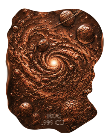 Thumbnail: Galaxy Surf Colorized 100g .999 Copper Medal