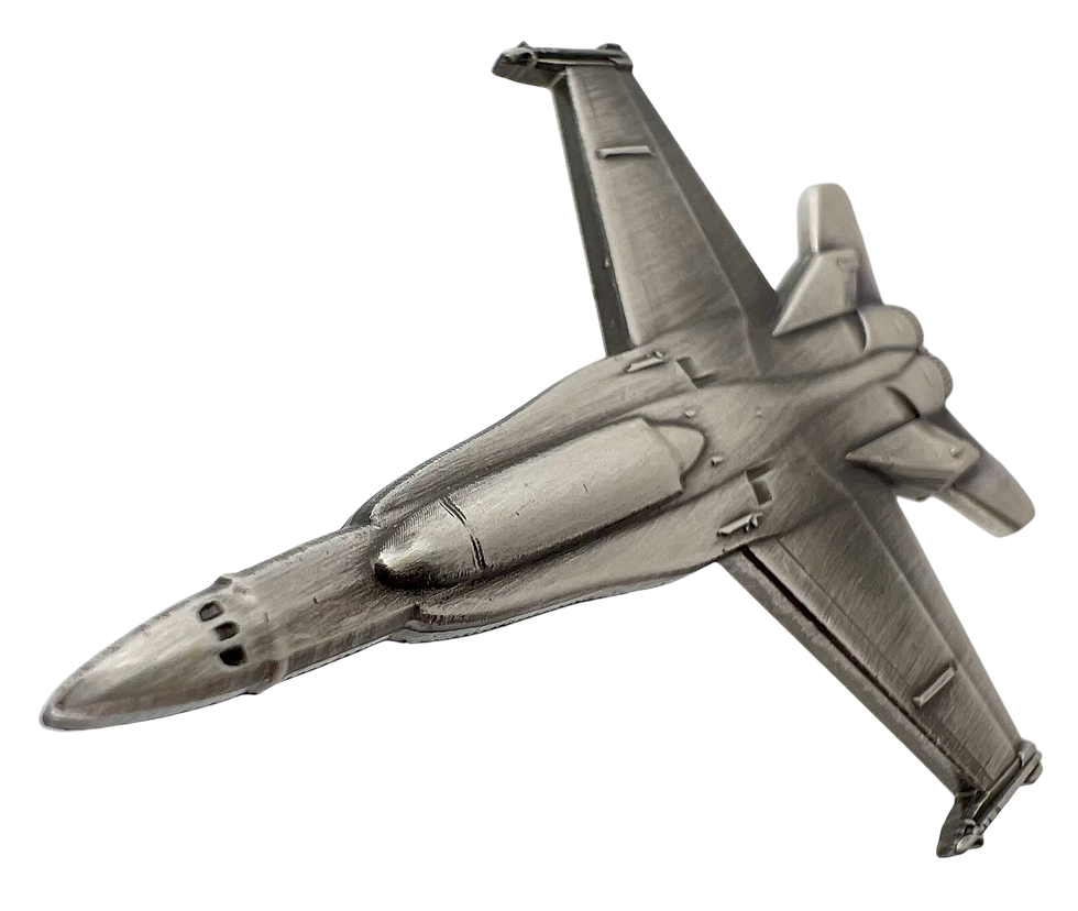 Miniatura: Fighter Jet Shaped - 1 oz .999 Silver Coin - $20 Liberia 2024