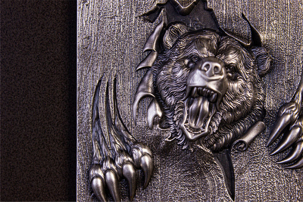 Thumbnail: Korea Furious Beasts Bear Stacker 2 oz Silver Medal