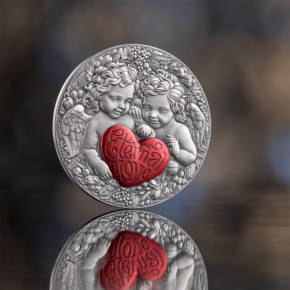 Miniaturbild: Eternal Love - Celestial Beauty 1 oz Antiqued Silver Coin Cameroon 2026