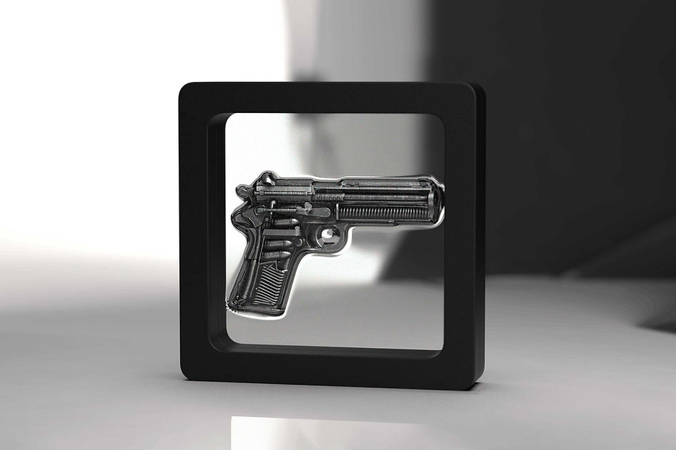 Miniatura: 2026 Liberia 3D M1911 Pistol 8g Silver Coin Blind Box