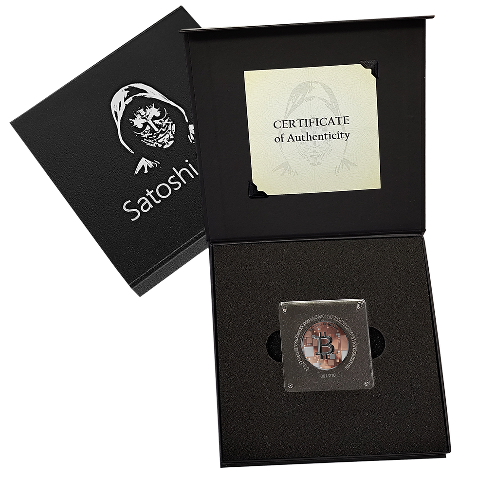 Miniatura: Project Humpback: Rose Gold + Rhodium + Black Rhodium Silver Coin Satoshi 2026