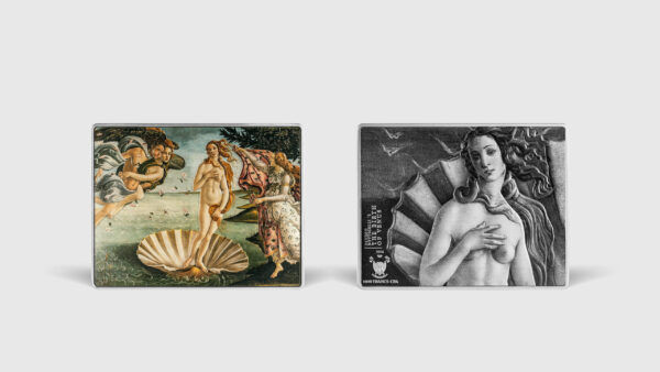 Miniatura: Birth of Venus 1486 by Sandro Botticelli 1 oz Silver Coin 1000F Cameroon 2024