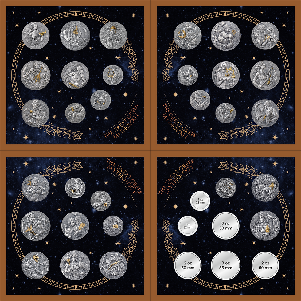 Miniatura: Hestia The Great Greek Mythology 3 oz Antique finish Silver Coin Cameroon 2025