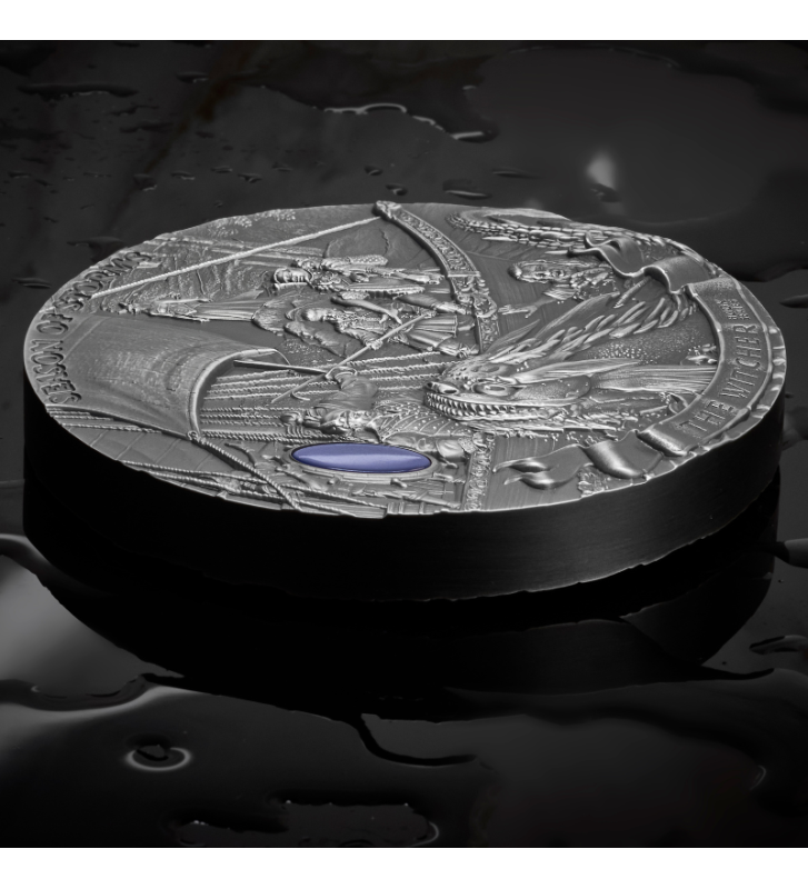 Miniatura: Season of Storms - The Witcher Book Series, 1kg Kilo High Relief Silver 2025