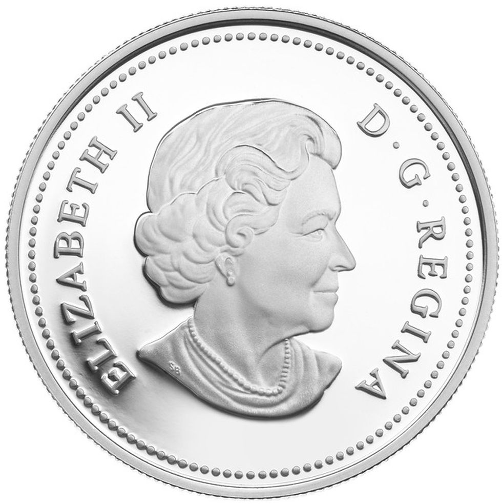 Miniature : 2012 $20 SUGAR MAPLE CRYSTAL RAINDROP - PURE SILVER COIN