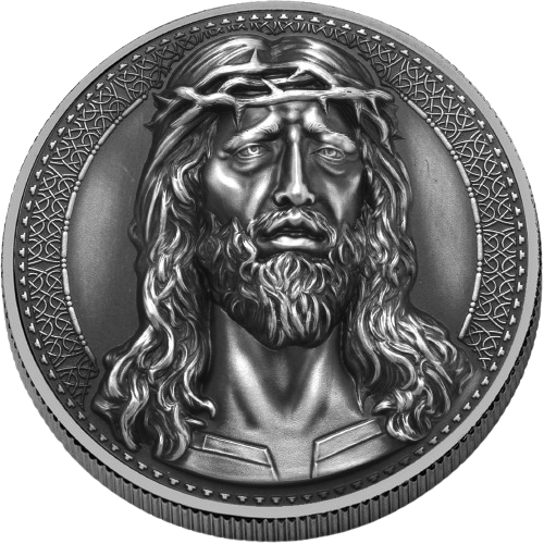 JESUS WITH CROWN OF THORNS 1 Oz Silver Coin 2000 Francs Cameroon 2024