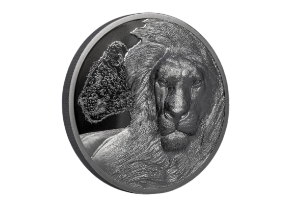Miniatura: Lions Growing Up 2 Oz High Relief Silver Coin – 1500 Shillings Tanzania 2021