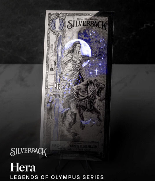 1 Silverback - Hera: Legends of Olympus series 1/1000oz Silver Foil 2026