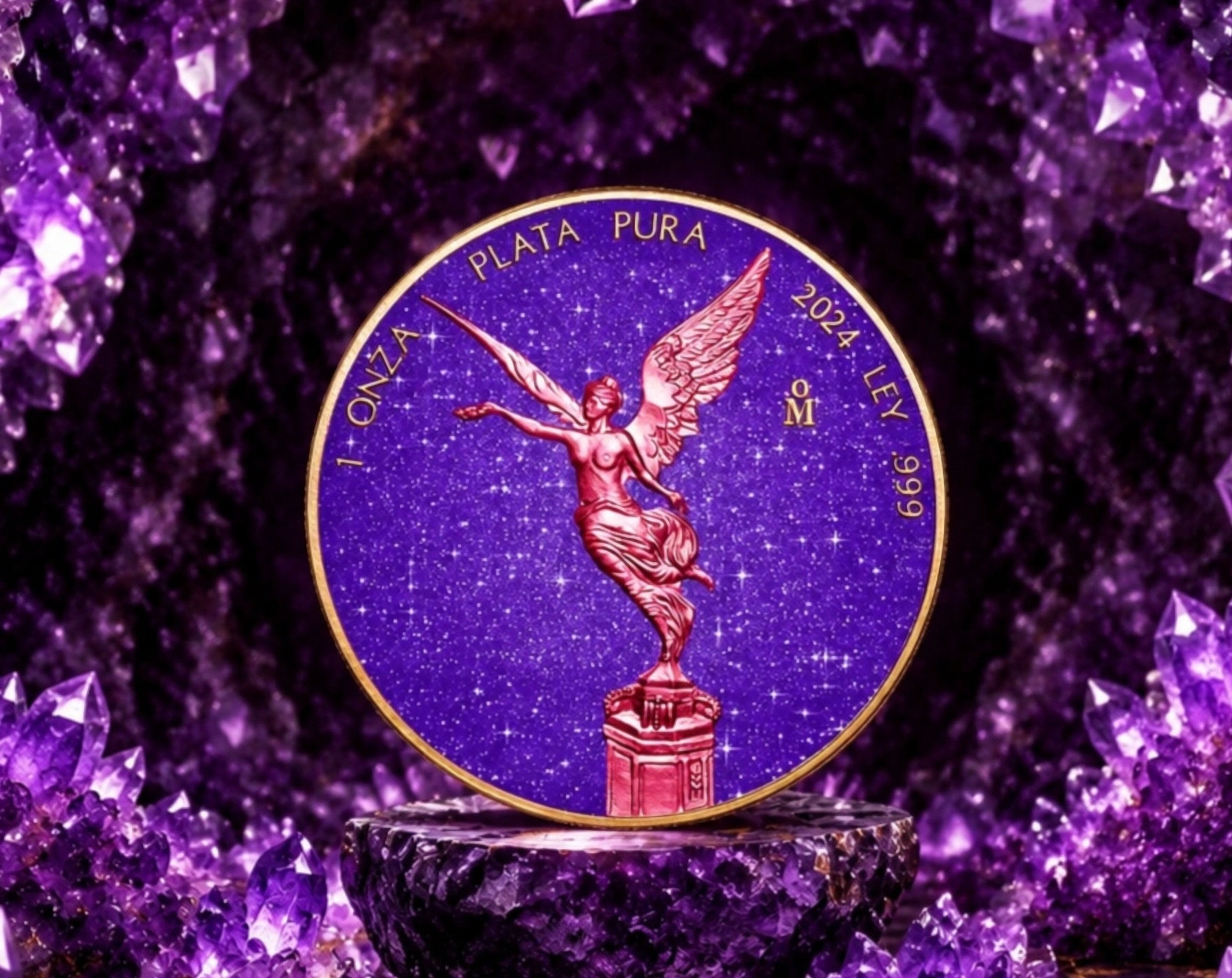 Libertad: Royal Amethyst Precious Collection - 1 oz .999 Silver Mexico 2024